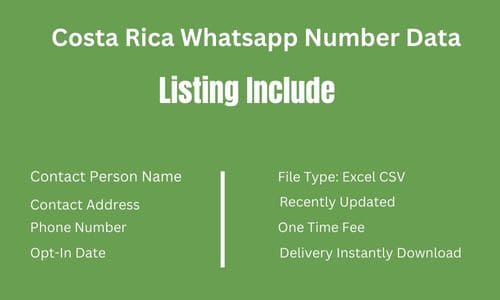 哥斯大黎加 Whatsapp 手机数据