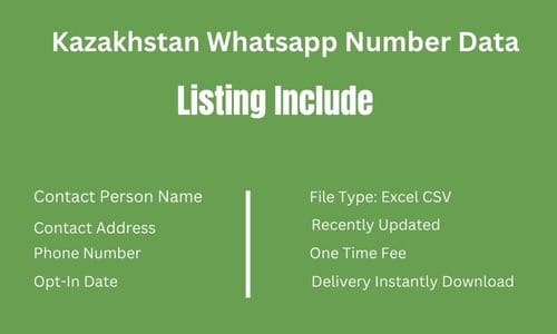 哈萨克 Whatsapp 手机数据