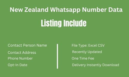 纽西兰 Whatsapp 手机数据