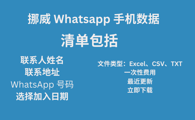 挪威 Whatsapp 手机数据