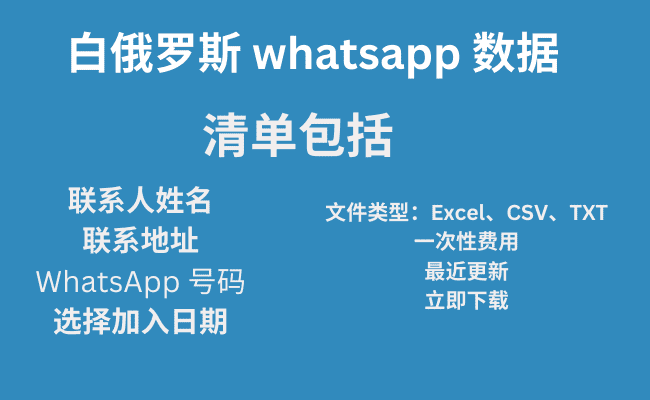 白俄罗斯 whatsapp 数据