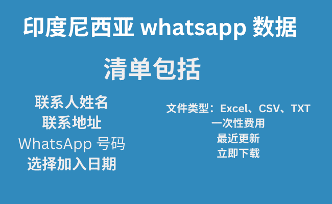 印度尼西亚 whatsapp 数据